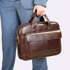 New Men's Handbag Briefcase Large Capacity Business Laptop Bag 100% Cowhide Shoulder Crossbody Bag Fashion Messenger Bag