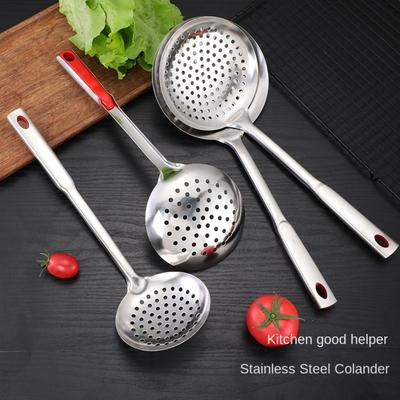 Durable Long Handle Stainless Steel Colander Multifunctional Thickened Food Strainer Sieve Scoop Oil Filter Skimmer Kitchen