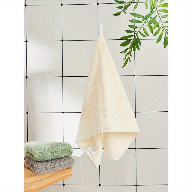 1 Pc Wheat Absorbent Quick Dry Coral Fleece Face Towel Home Bathroom Decor