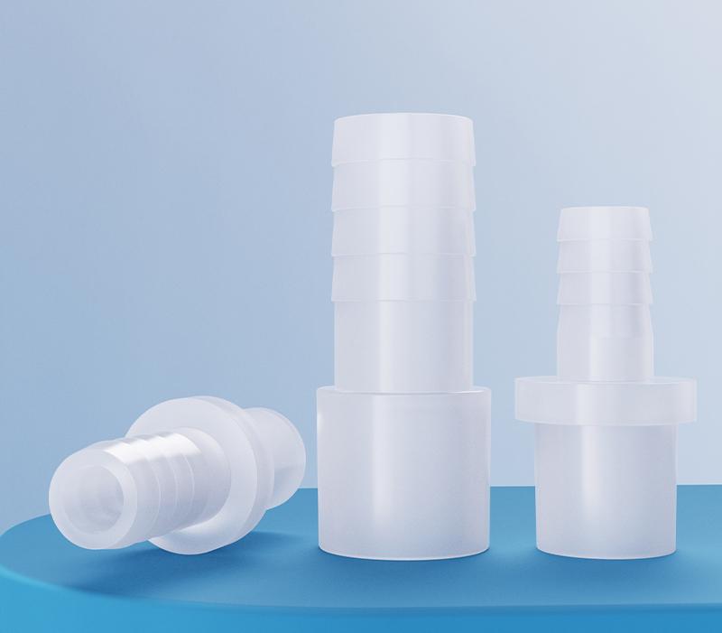Plastic PP Flat Mouth Pagoda Straight Through Semi Transparent Socket Direct Joint Soft and Hard Pipe Docking Socket Direct