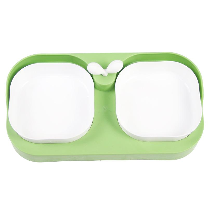 Double Pet Bowls Set for Dogs - Durable Non-Slip Food Water Feeder Dish Pet Supplies