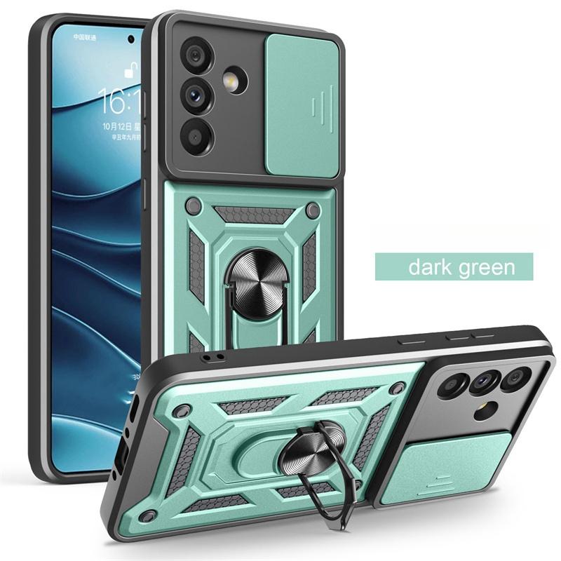 Armor Case For Samsung Galaxy S24 FE S22 S23 Plus S21 S25 Ultra S20 A54 A16 5G A56 A55 A35 A15 A05 A06 Slide Lens Protect 2027
