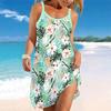 Women's Beach Dress Mini Dress  Colored Drawing  Print Casual Modern Dress Sleeveless Loose Fit Outdoor Daily Summer