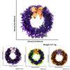 Orange Halloween Pumpkin Wreath Vibrant Colorful Hanging Decoration For Parties Spooky