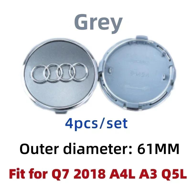 For 6npvc 60/61/68/69/77MM 4pcs Car Wheel Center Hup Cap Cover A4 A6L A7 A8 A3 A5 A6 S3 S4 Q3 Q5 Q5L Q7 Modification npvc6