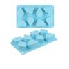 Silicone Cake Mold 8 Cavities Mousse Baking Mold Heart Shape Diamond Fruit Design Flexible Non-Stick Kitchen Tool for Dessert Making