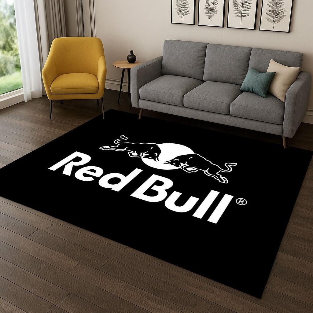 Klassisk Röd B-Bull Racingbil Moto Matta för Sovrum Vardagsrum Soffa Heminredning, Barnmatta Halkfri Golvmatta Gåva