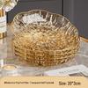 Yuzhuxun Light Luxury Transparent Gold Ceramic Fruit Plate