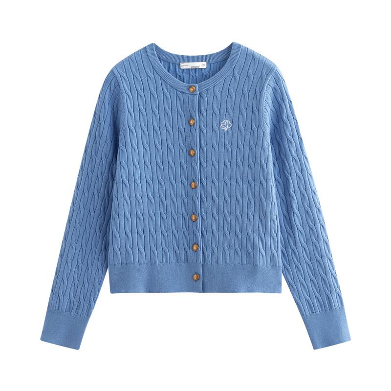 INMAN Women s Vintage Round Neck Cardigan Sweater S