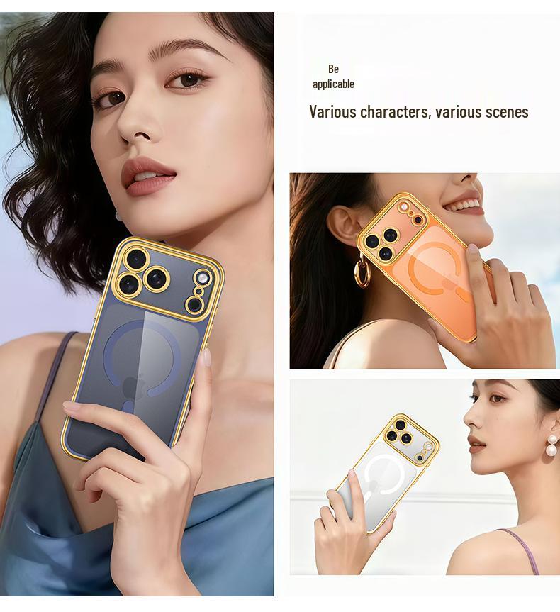 iPhone 17 Pro Max Case: Two-Color Electroplated, Magnetic, Transforms into All-Inclusive Transparent Protective Shell