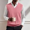 Men's V-neck Vest Sleeveless Knitted Pullover