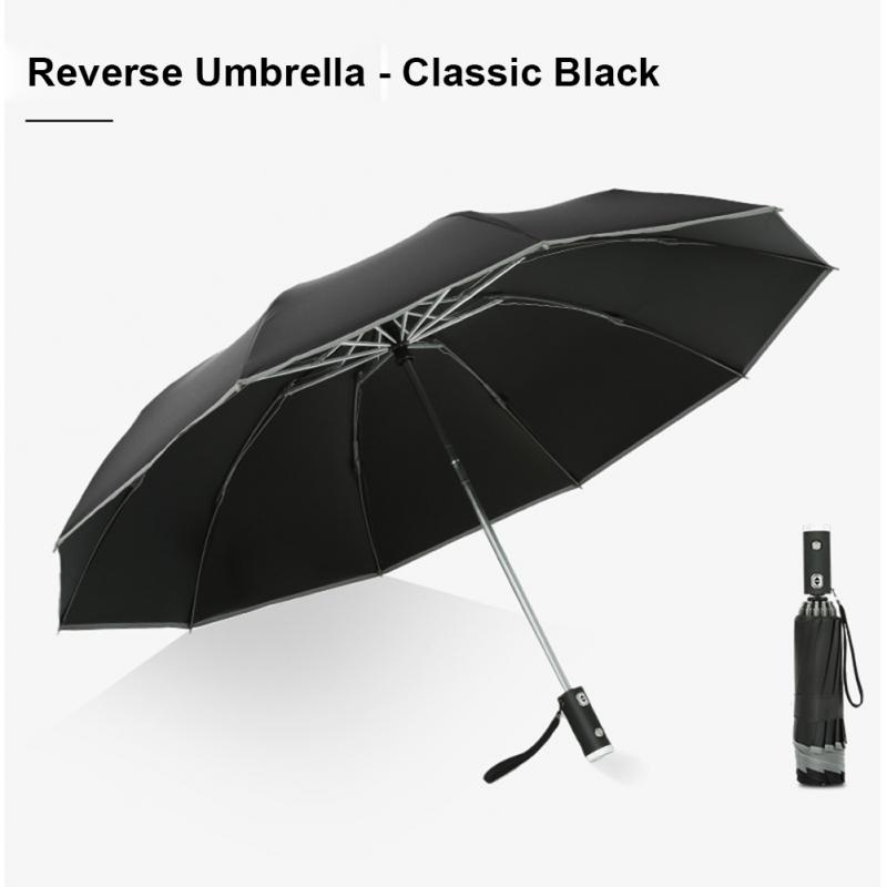 Automatic Light Umbrella Creative Umbrella Three-fold Portable Parasol Car Umbrella Led Light Uv Umbrellas Ten-bone Windproof