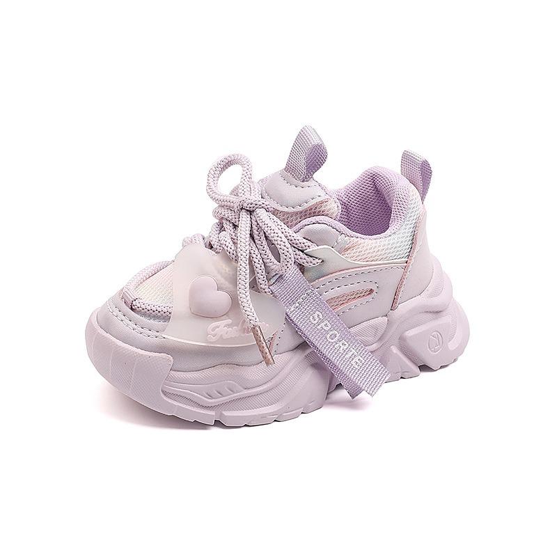 New Spring/Fall Korean Style Kids' Sneakers – Boys' Ultra-Light Soft-Sole Casual Shoes, Girls' Breathable Student Footwear, Chunky Dad Shoes