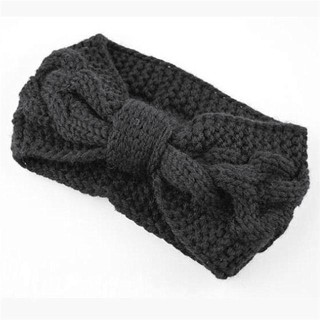 Dámska pletená čelenka do vlasov Uzol Háčkovanie Zimné náušník Twist Vlnené čelenky Pokrývka hlavy Turban Obväz na hlavu Bandáž do vlasov Doplnky do vlasov