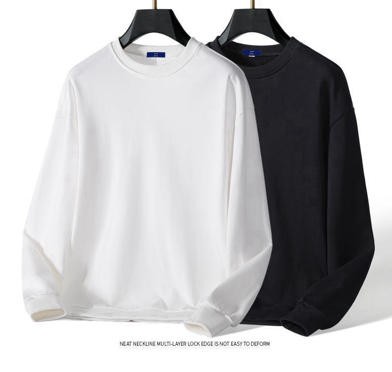 Men's Autumn & Winter Long Sleeve Crew Neck Sweatshirt – Trendy, Loose-Fit, Plus-Size, Casual Printed T-Shirt for Youth & Students