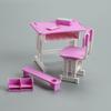 Study Desk Chair Miniature Furniture Model For Kids Early Education Furniture 1/12 Doll House Scene Setting Accessories