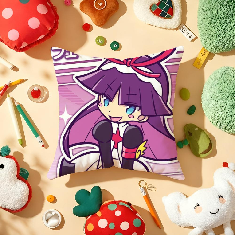 Game P-Puyo P-Pop F-Fever Anime Sig Pillow Case Plush Fabric Soft Double-Sided Printed Sofa Warm Winter Home Gift Cushion Cover