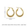 18K Stainless Steel Multi-layer Geometric Circle Earrings for Women - Fashionable and Versatile Design.