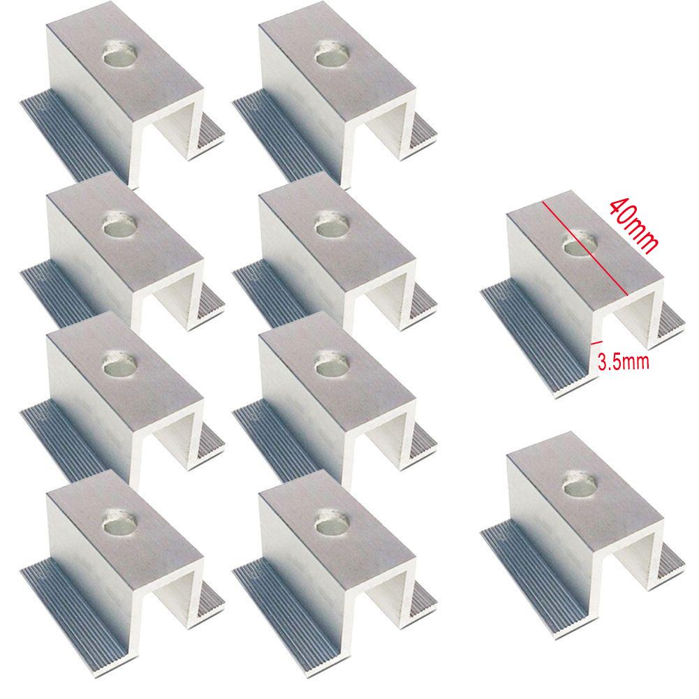 

Light Weight Silver Aluminum Alloy Solar Middle Clamp Aluminum Alloy High Quality PV For Height 3.5MM Solar Middle Clamp