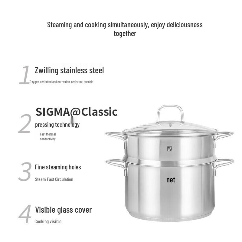 Zwilling Nova Plus 24cm Steamer & Deep Pot Set
