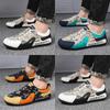 2025 autumn new casual men's shoes soft sole versatile breathable leather sneakers running shoes one pedal lazy shoes