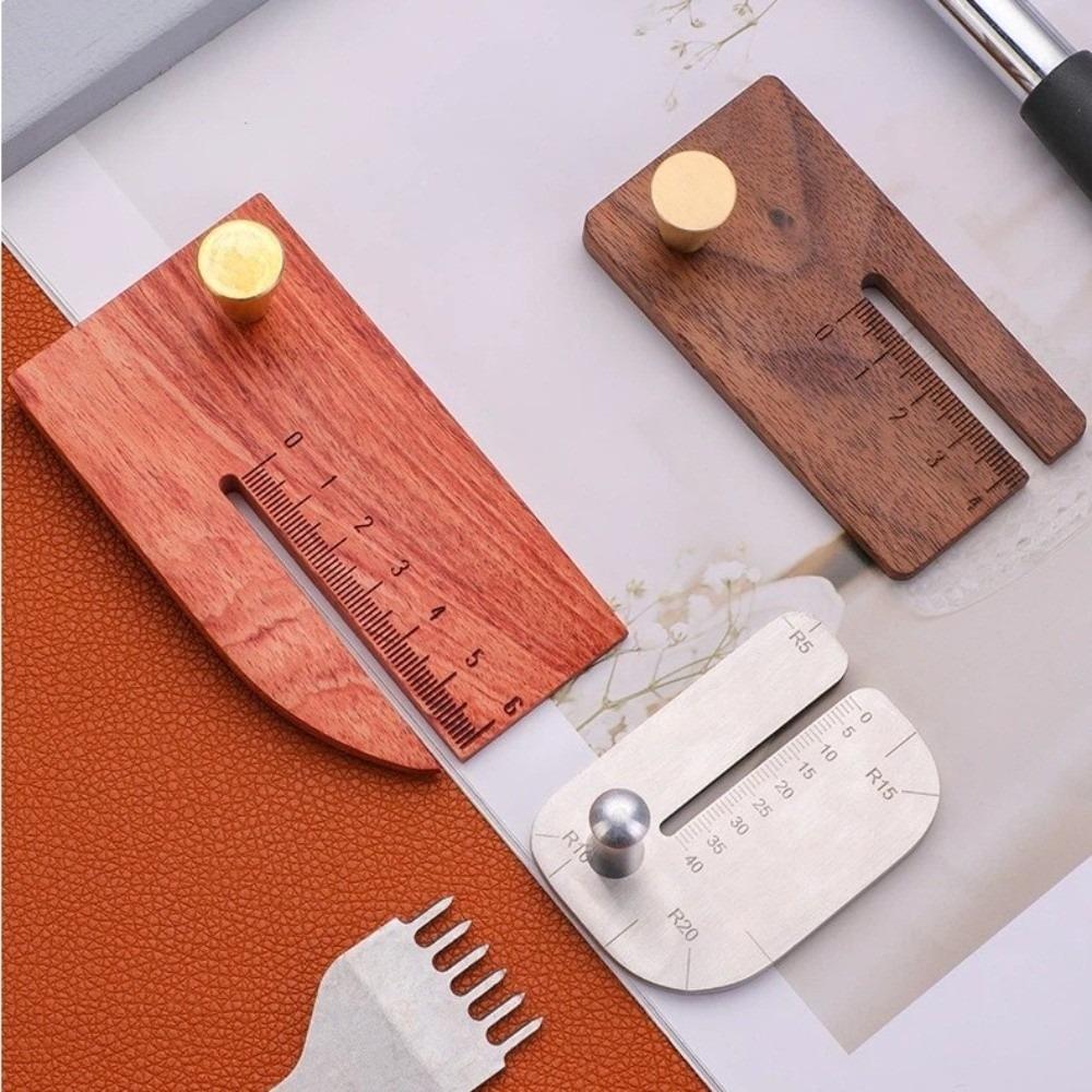 Multifunctional Wooden Leather Chopper Stainless Steel Punching Auxiliary Tool