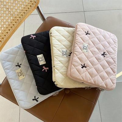 Korean Style Cute Bow iPad Tablet Inner Bag - Niche Design Tablet Pouch