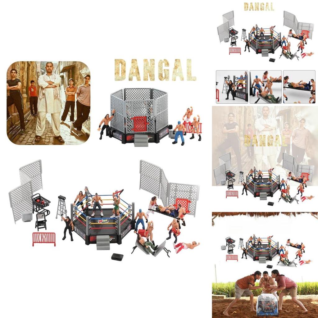 Interactive Wrestler Toy Set Diy Assembly And Static Model Perfect For Children