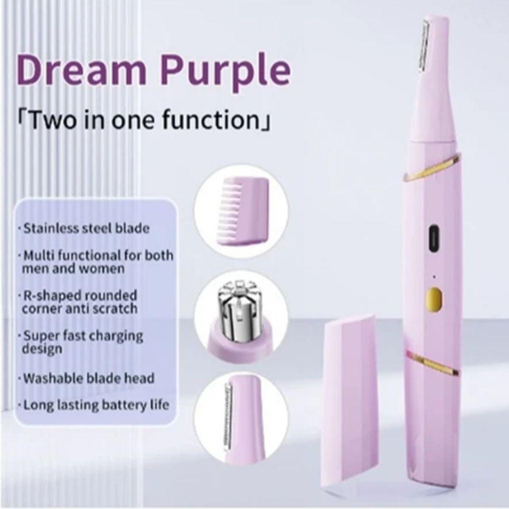 Battery Powered Electric Hair Remover Portable Eyebrow Trimmers Compact Mustache Razor  Upper Lip