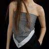 Avvina Pelle Houndstooth Silk Scarf 90   Black
