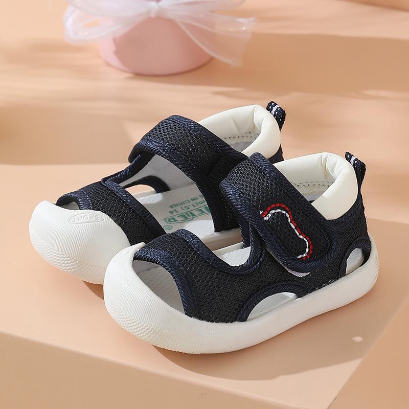 

Baby walking shoes summer new baby girl mesh shoe anti slip soft sole baby casual shoe fashion kids shoeslig htweight girl shoe 14insole11.5cm темно-синий
