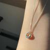 Trendy Minimalist Sterling Silver Geometric Circle Pendant Necklace for Women Girl Collarbone Chain Jewelry Accessories Gift