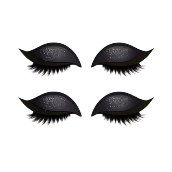 1/2/3/4/5 Pairs Lazy Eye Shadow Eyelash Patch 2-in-1 Eyeshadow Eyelashes Makeup Stickers