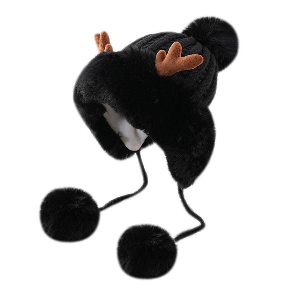 Neck Warmer Moving Hat Trapper Hat Warm Earmuff Earflap Movable Ears Airbag Cap Christmas Hat Antlers Earflap Hat Winter
