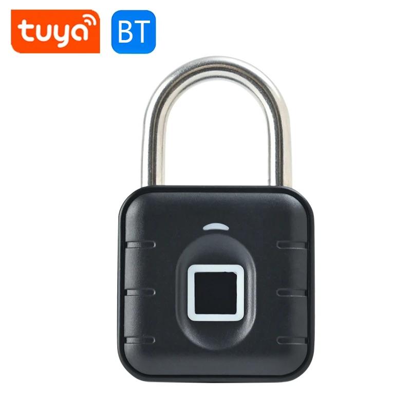 Security Lock Keyless with Tuya APP Fingerprint Padlock Waterproof Battery-powered for Home Dormitory Factory Workshops