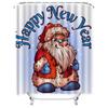 TU Festive Santa Claus Shower Curtain Christmas Holiday Decor Waterproof Bathroom Set Holiday Home Merry Christmas Xmas Gift Hol