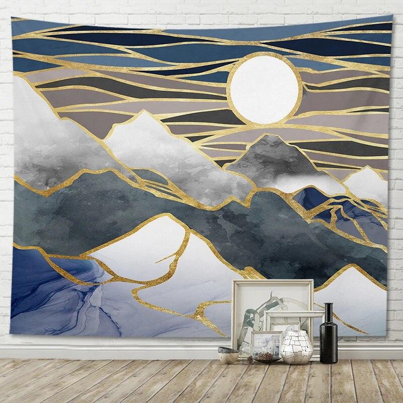 Beautiful Tapestry Room Decoration Abstract Mountain View Home Wall Hanging Background Cloth