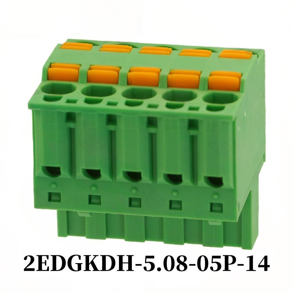 1pc 2EDGKDH-5.08 Spring Loaded Terminal Blocks Weld-free Screw-free Quick Press Wiring For Electrical Equipment