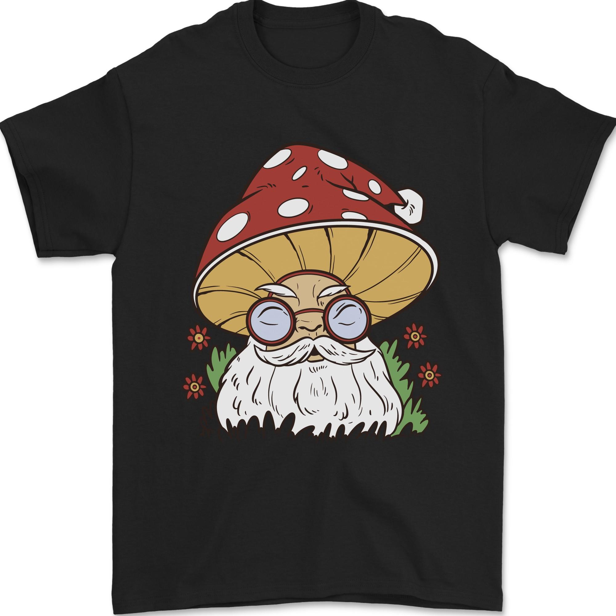 Santa Mushroom Christmas Mycology Foraging Xmas Mens T-Shirt 100% Cotton S