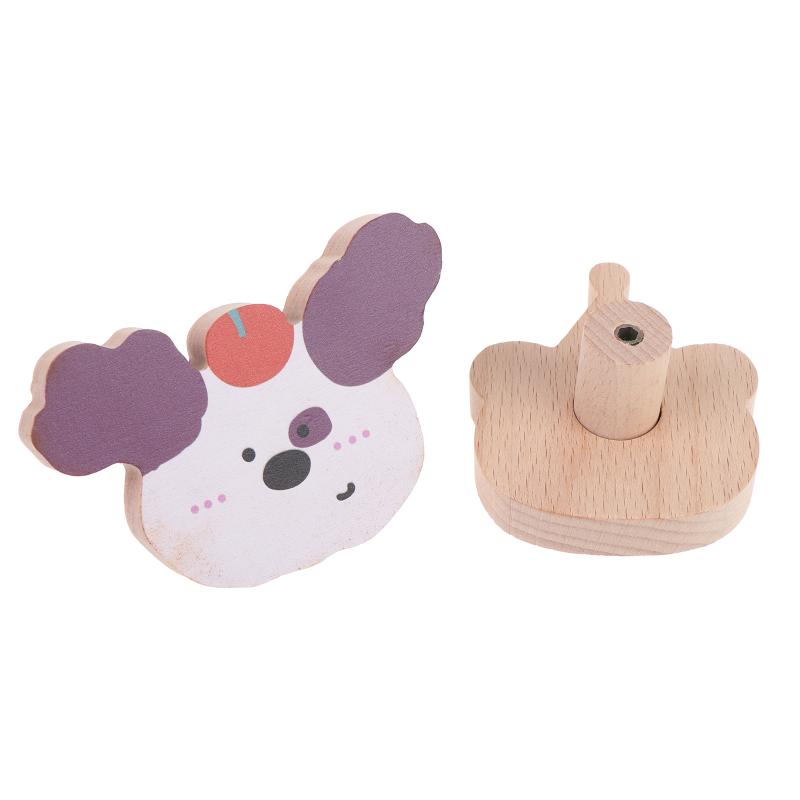 Cute Animal Wooden Hook Cartoon Wall Mount Hanging Hook Decorative Towel Holder Hook For Nursery Bedroom Home Wall Decoration