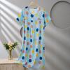 Cotton and silk dress women's summer short-sleeved fashion foreign-style pendulum nightdress mother young 1011 models