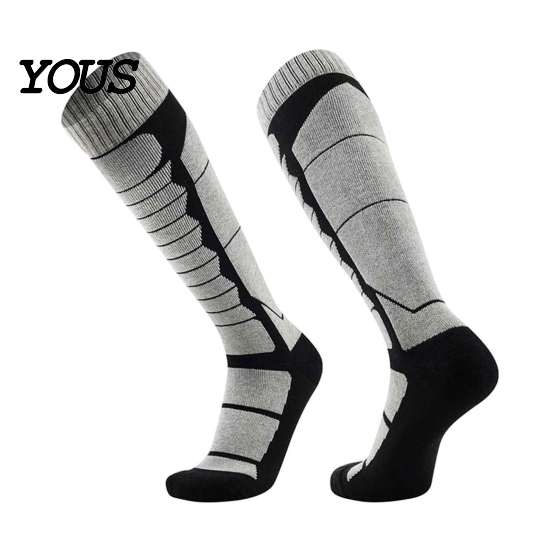 Thermal Socks for Camping Unisex Cotton Ski Women Men, Snowboard Socks, Non Slip Outdoor Winter Sports Cuff Warm Skiing Snowboarding Hiking