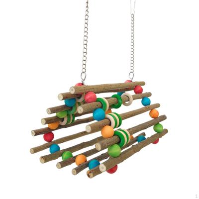 Papagei Kletterleiter Spielzeug, Vogel Sitzstange Ständer, Bunt, Holz, Papagei Stehspielzeug, Papagei