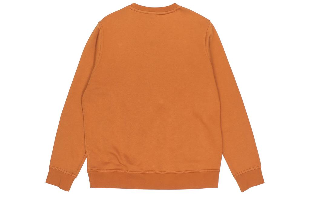 Men's Sweatshirt Nike Solid Color Fleece Lined Embroidery Small Logo Classic Sports Sweatshirt Men's Brown