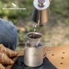 Boundless Voyage Titanium Coffee Dripper, Conical Mesh Filter, Paperless, 1-2 Cup Capacity, Foldable Holder, Lightweight, Rustproof, Compact, Reusable