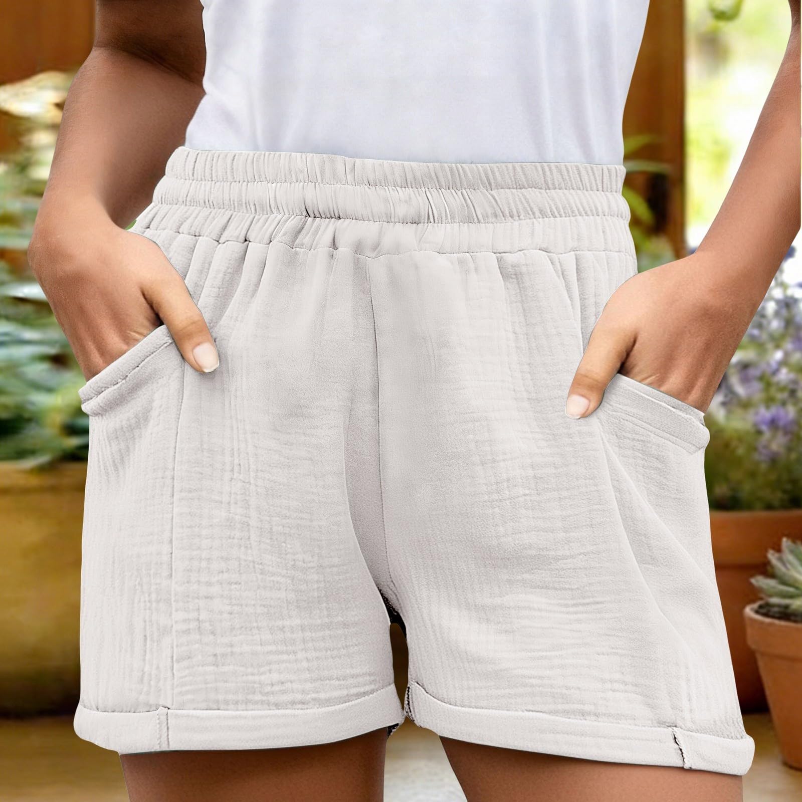 

Children s Linen Casual Pants With Pockets 170 білий