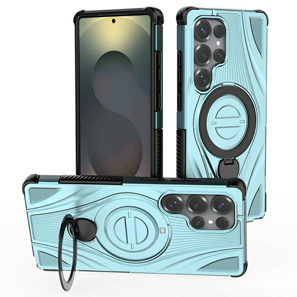 For Samsung Galaxy S26 Ultra Magnetic Case Rotating Kickstand TPU PC Shockproof Phone Back Cover