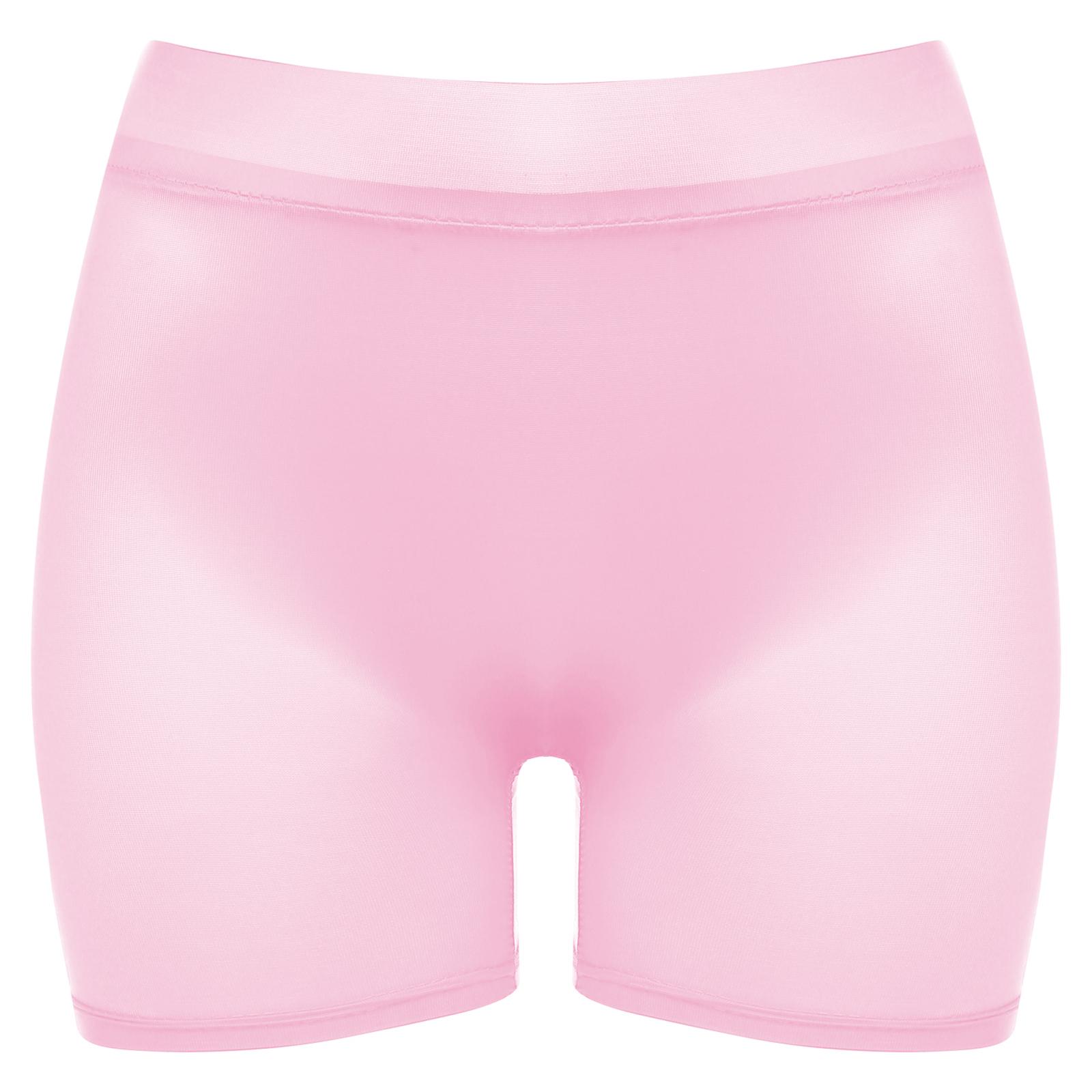 

Дорослі Блискучі Прозорі Шорти Еластичні З Низькою Посадкою М які Штани для Відпочинку для Сну Повсякденного Домашнього Використання One Size рожевий