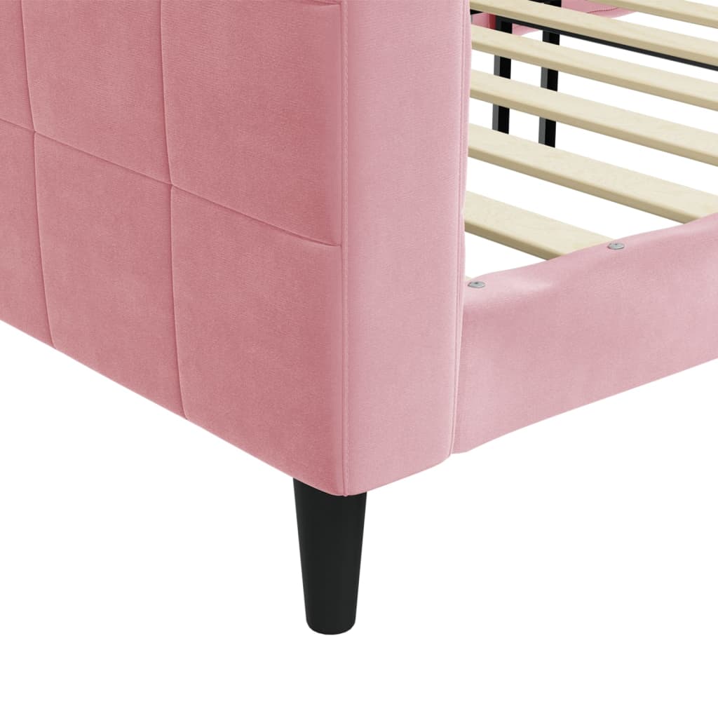 Daybed Pink 80x200 Cm Velvet