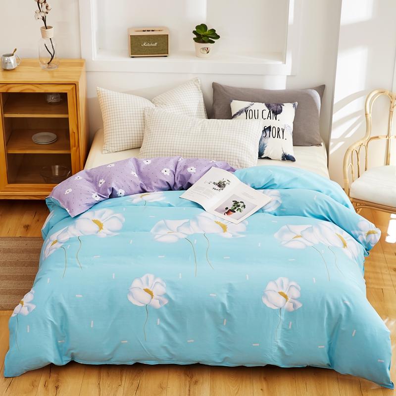Pink Floral Duvet Cover 100% Cotton Flowers Print Aesthetic Comforter Cover Soft Skin-friendly Bedding for Teens Kids Girls Gift